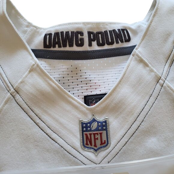 NEW Size 44 Football Jersey Authentic Nike NFL Cleveland DAWG POUND White Logos - Picture 6 of 15